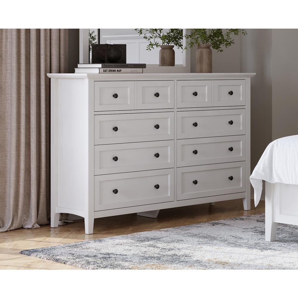 Grace Eight Drawer Dresser in Snowfall White (2024). Picture 1