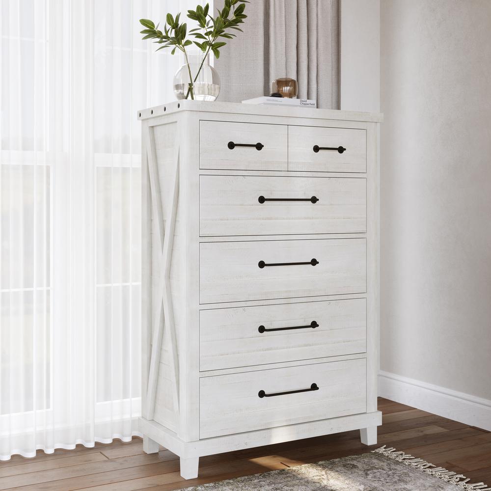 Yosemite Solid Wood Chest in Rustic White (2024). Picture 1
