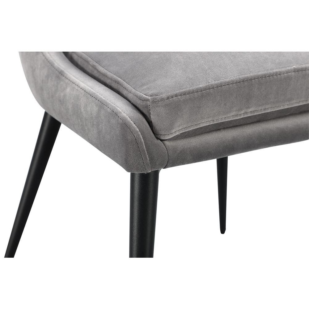 Winston Upholstered Metal Leg Dining Chair in Goose and Black. Picture 3