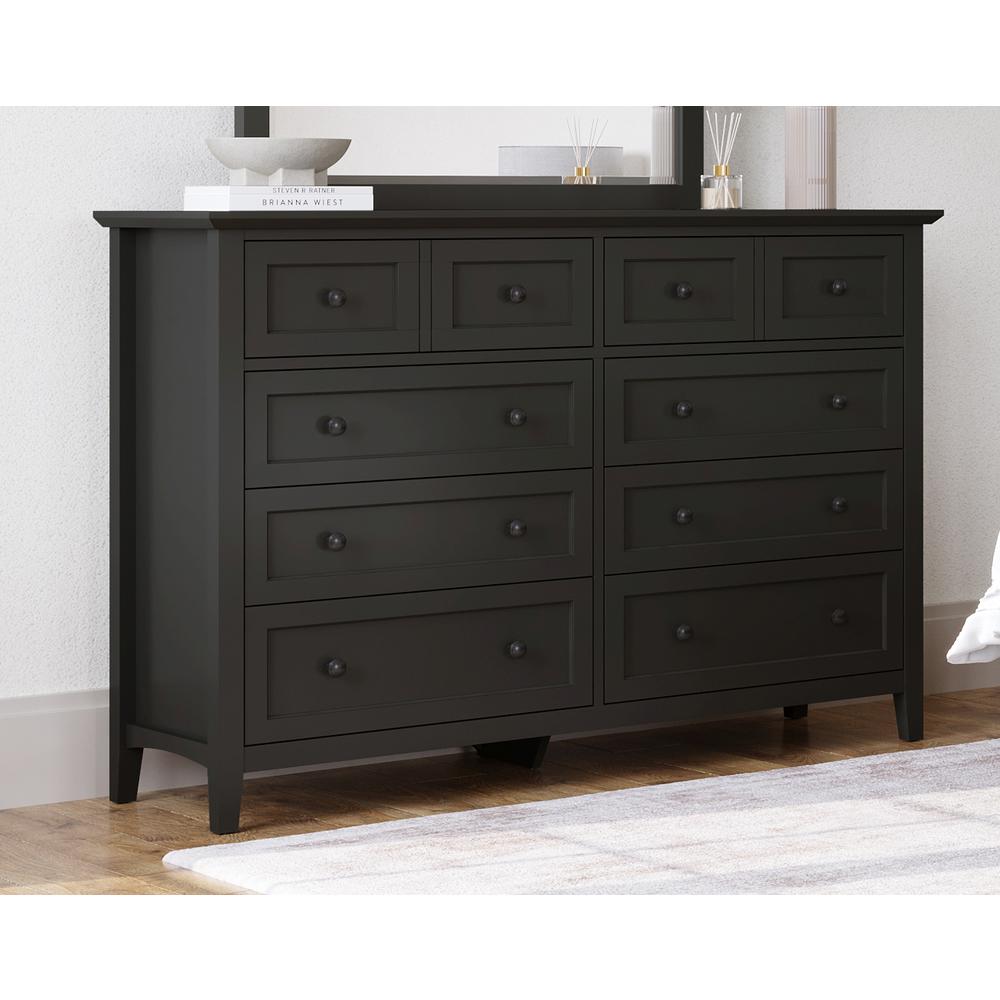 Grace Eight Drawer Dresser in Raven Black (2024). Picture 1