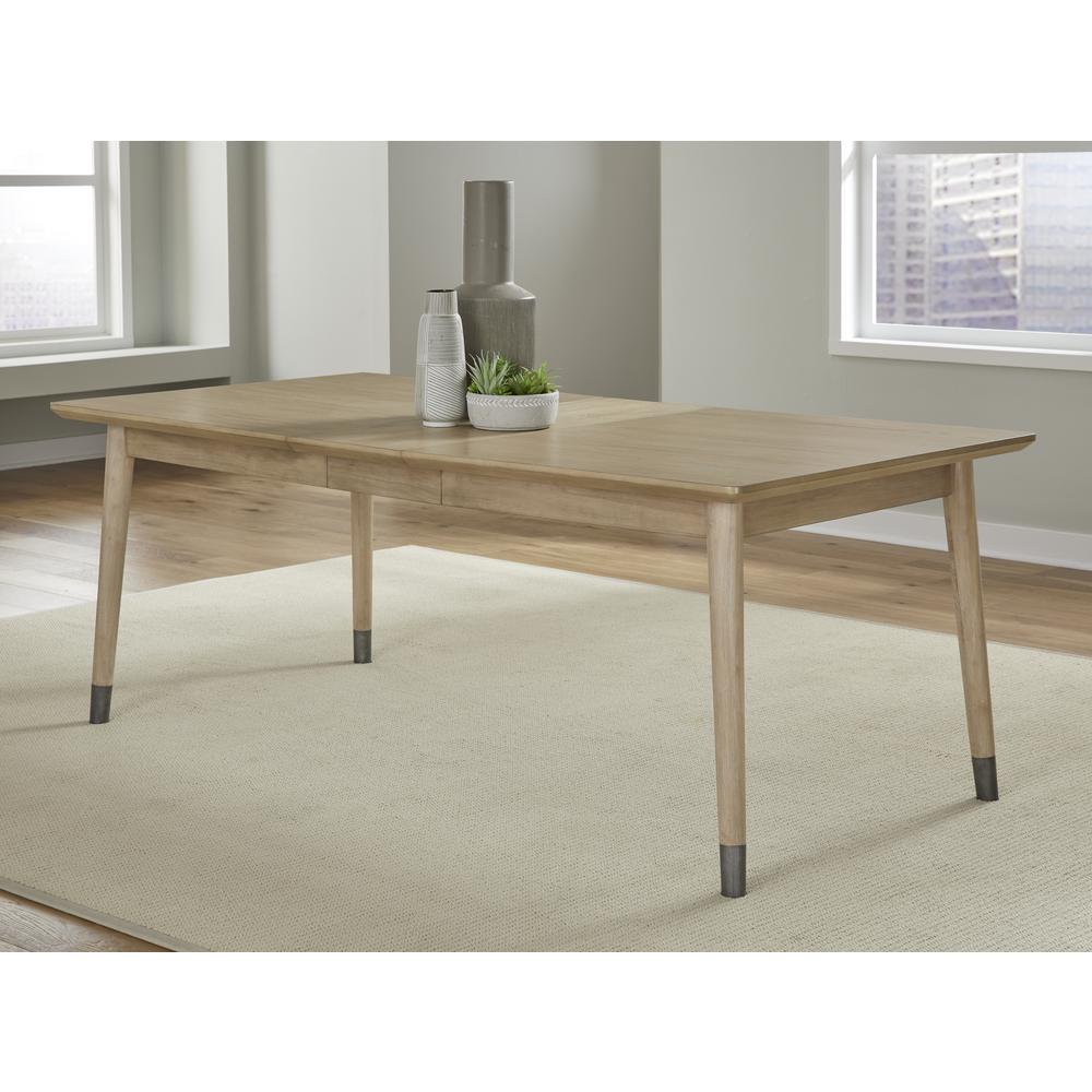 Franklin Extendable White Oak Dining Table in Au Natural. Picture 2