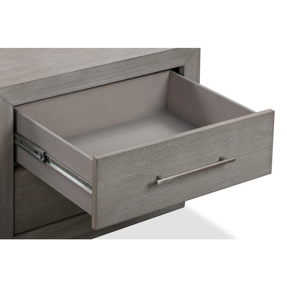 Melbourne Two Drawer Nightstand with USB in Mineral. Picture 6