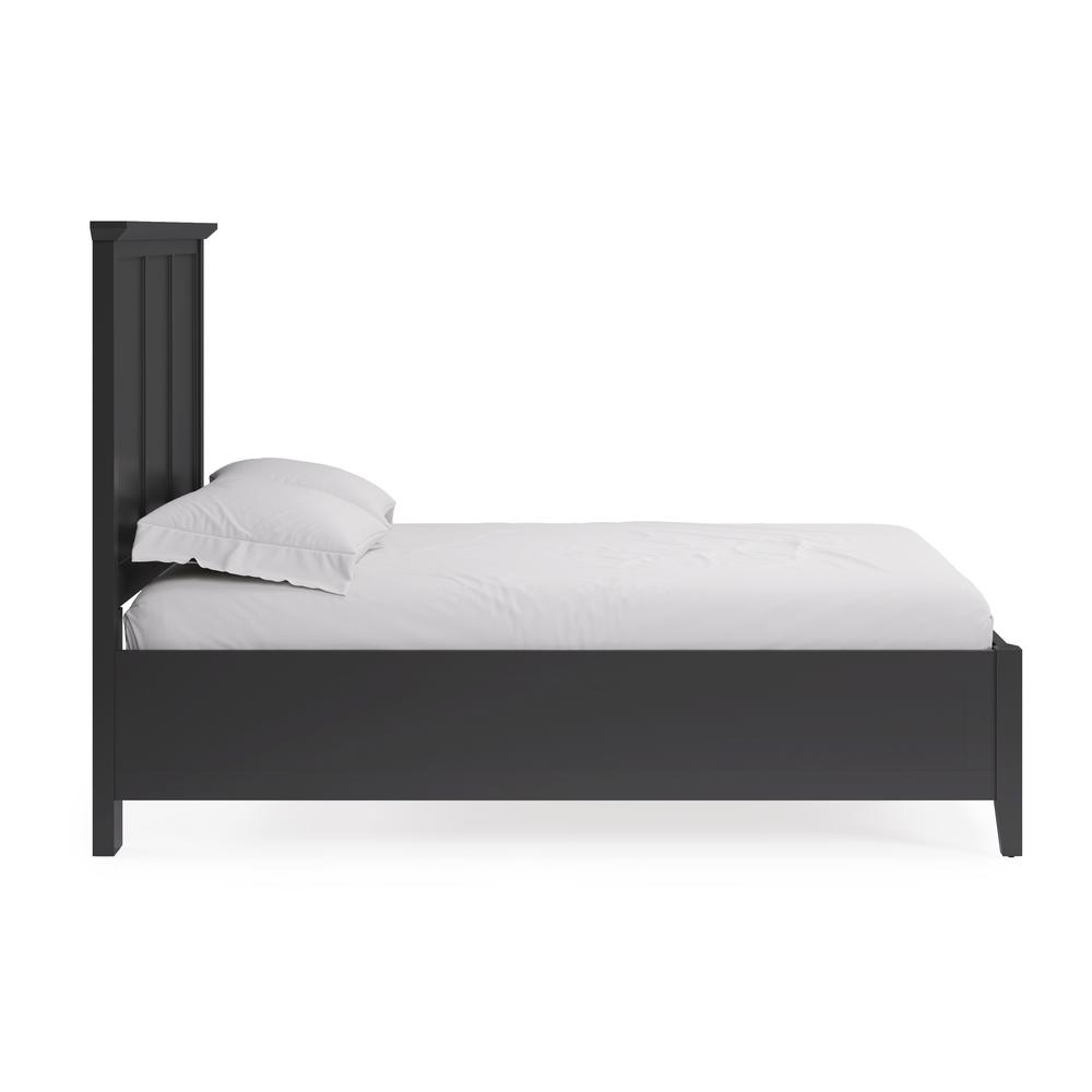 Grace Three Panel Bed in Raven Black. Picture 4