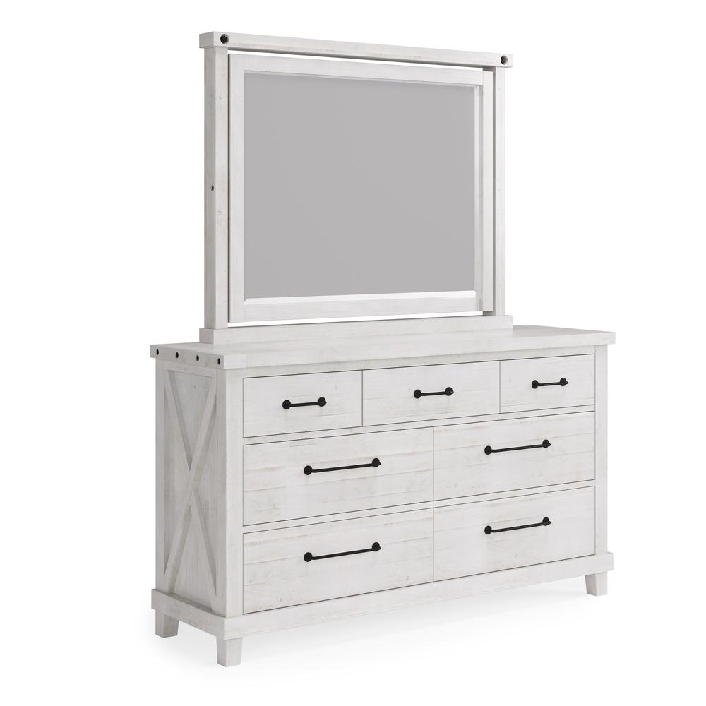 Yosemite Solid Wood Dresser in Rustic White (2024). Picture 7