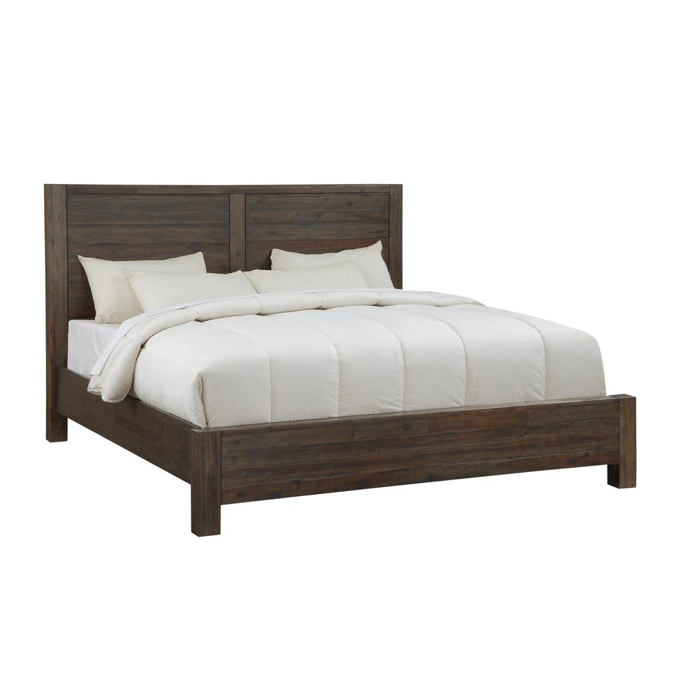 Savanna Solid Wood Platform Bed in Coffee Bean. Picture 7