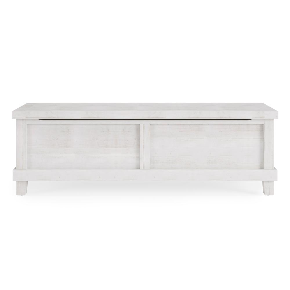 Yosemite Solid Wood Blanket Box in Rustic White. Picture 2