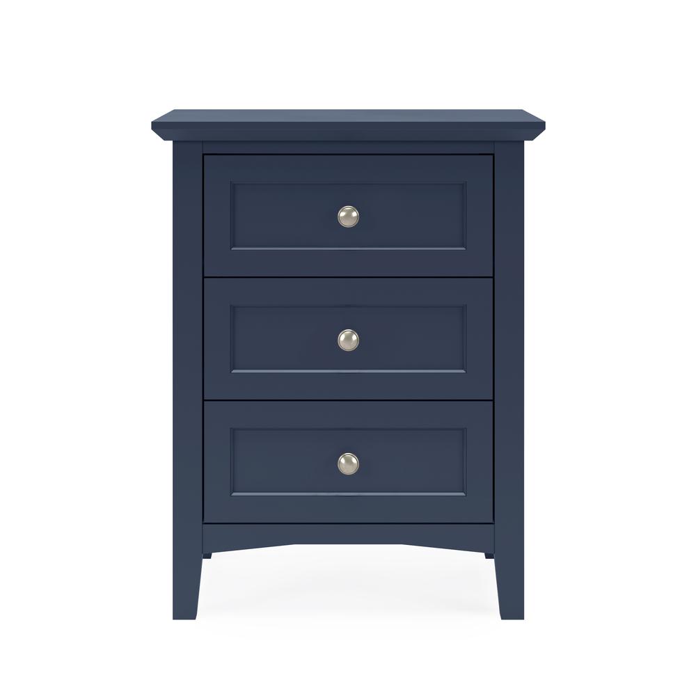 Grace Three Drawer Nightstand in Blueberry. Picture 2