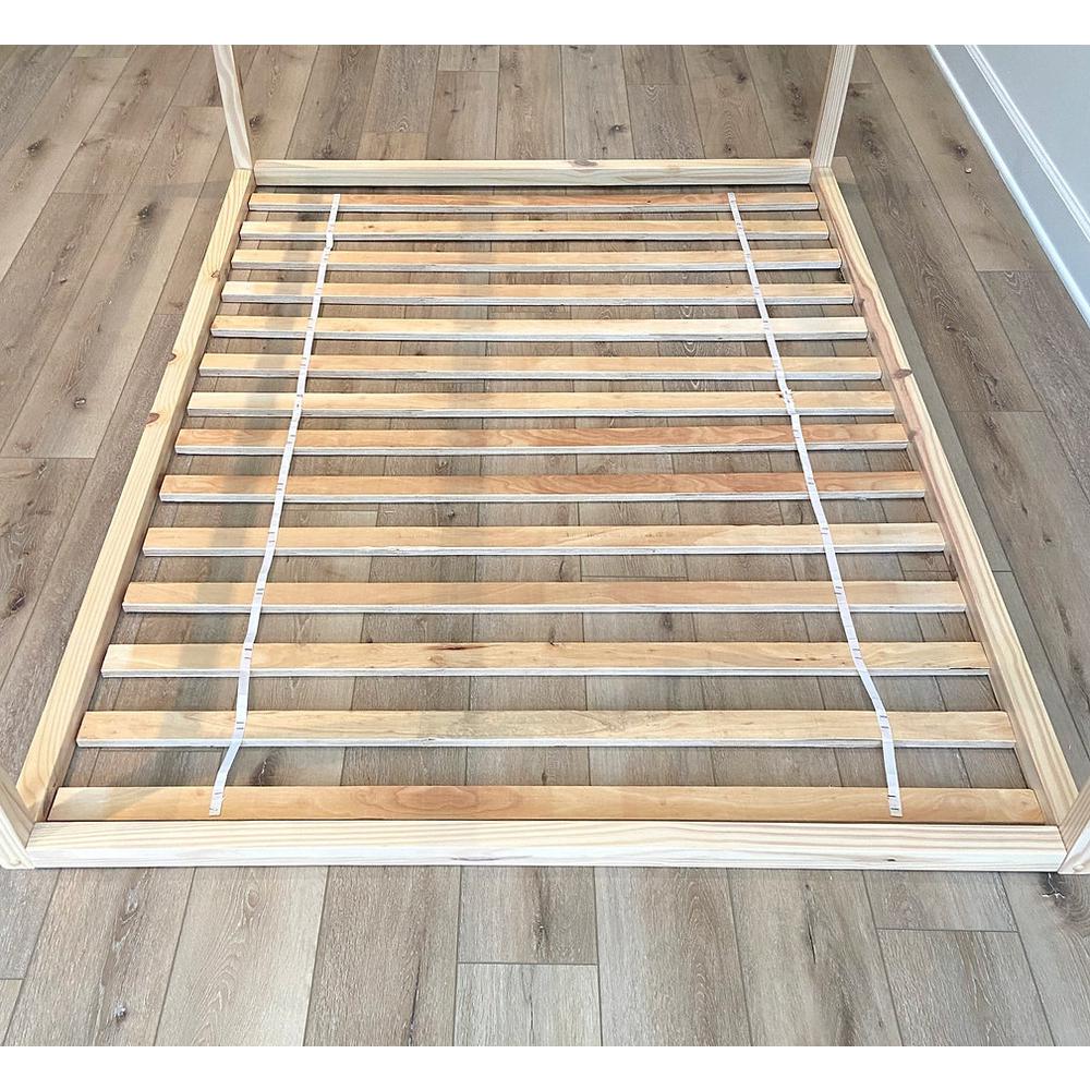 Twin Canopy Bed with Slats. Picture 5