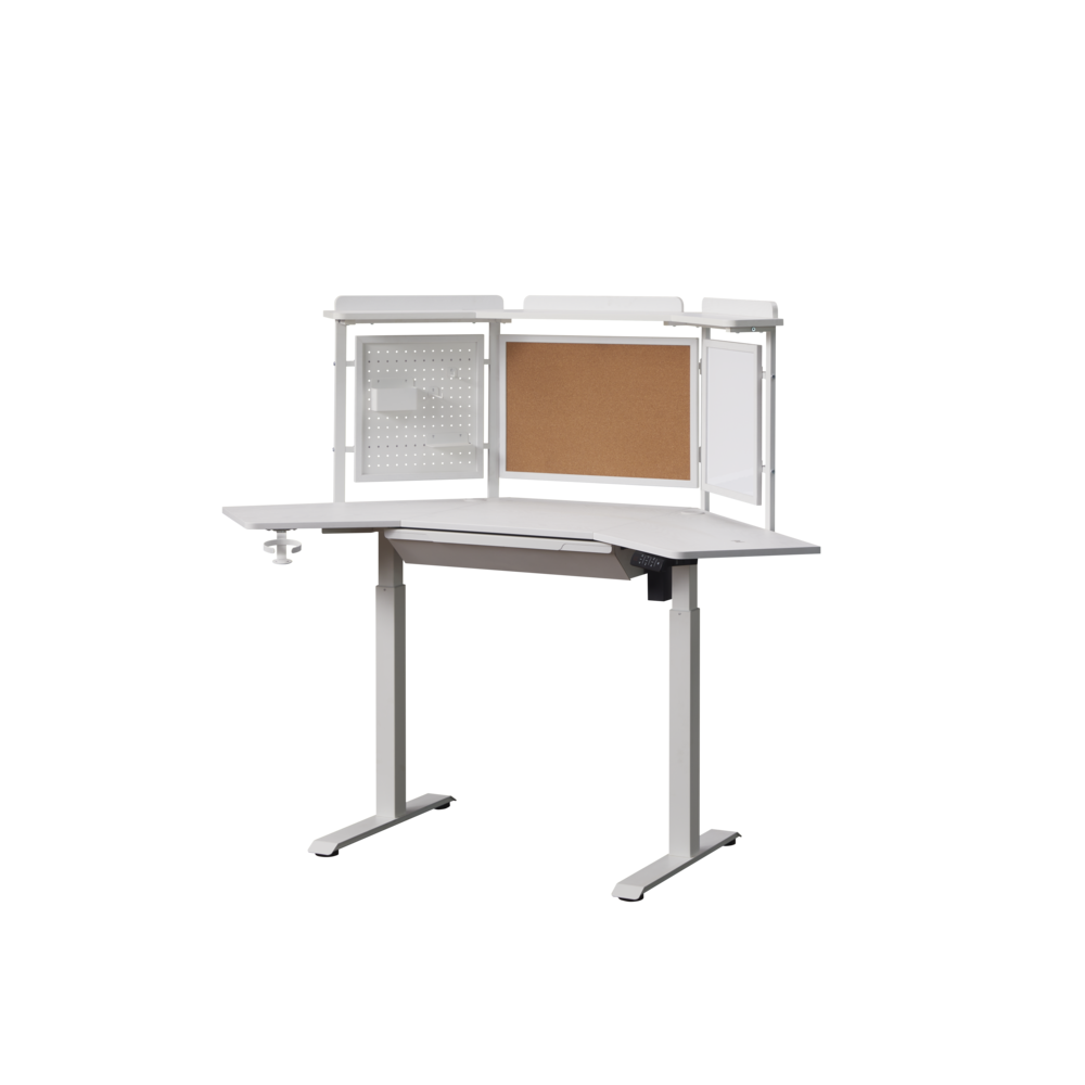 K314 Corner Electric Height Adjustable Standing Desk. Picture 1