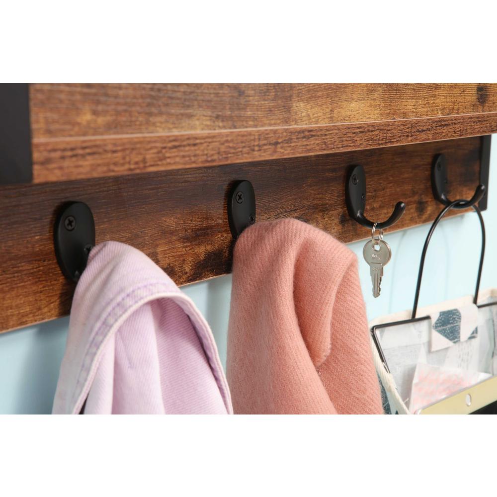 Floating Book Shelf Coat Rack, Wall Mounted Storage Shelves. Picture 3