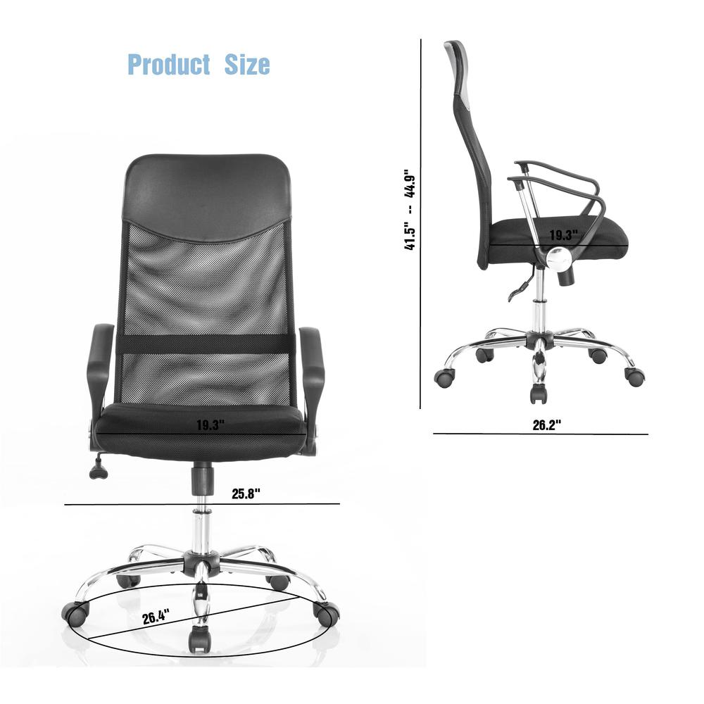 Office Chair High Back Swivel Lumbar Support Mesh Desk Chair. Picture 6
