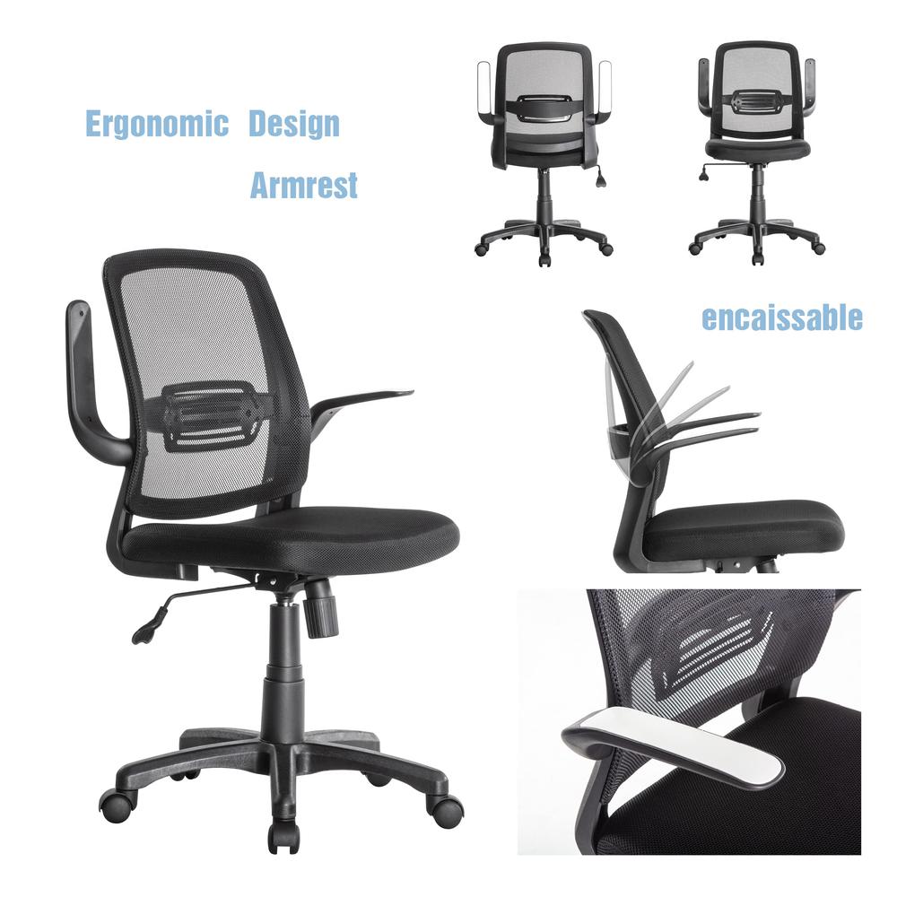 Mid Back Mesh Lumbar Support Ergonomic Home Office Desk Chair. Picture 5