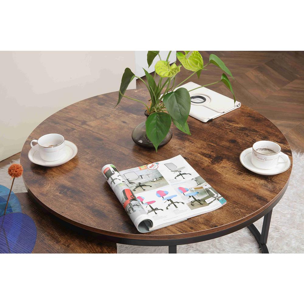 Modern Round Nesting Coffee Table Set of 2. Picture 4