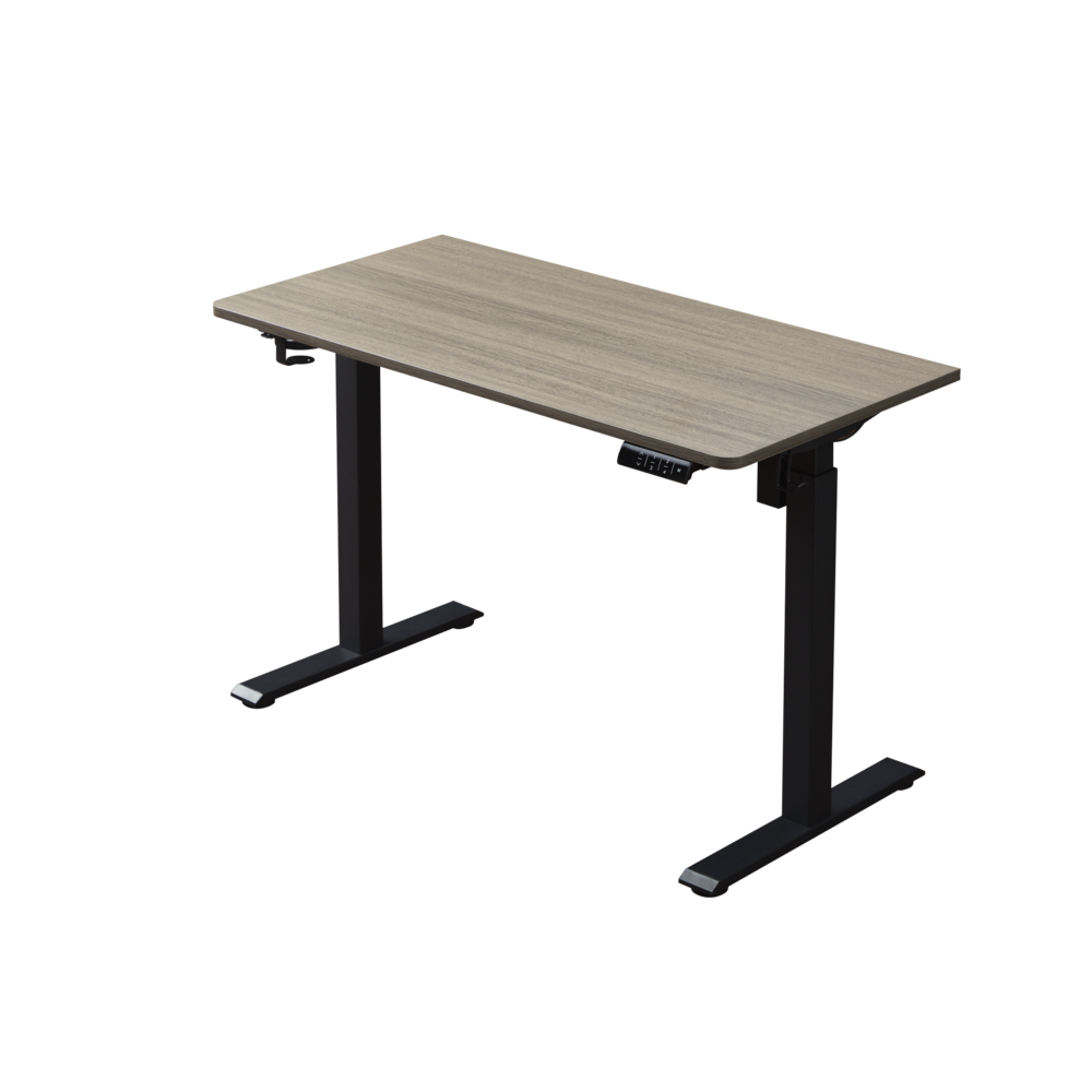 48" K304 Electric Height Adjustable Standing Desk, Grey Oak. Picture 1