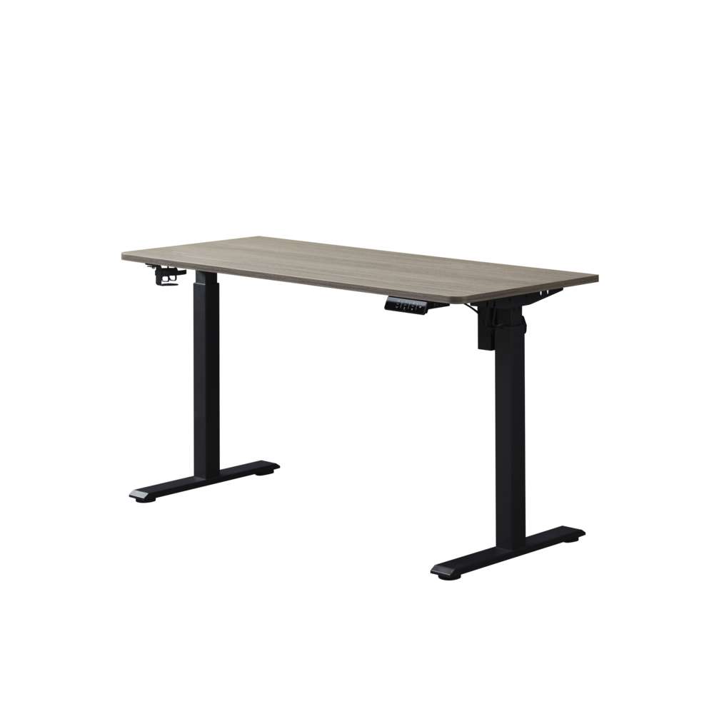 55" K304 Electric Height Adjustable Standing Desk, Grey Oak. Picture 1