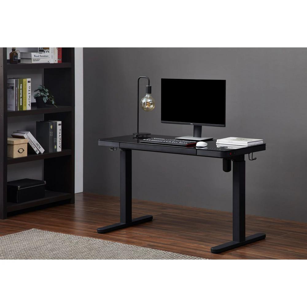 48" K302 Tempered Glass Electric Height Adjustable Standing Desk. Picture 1