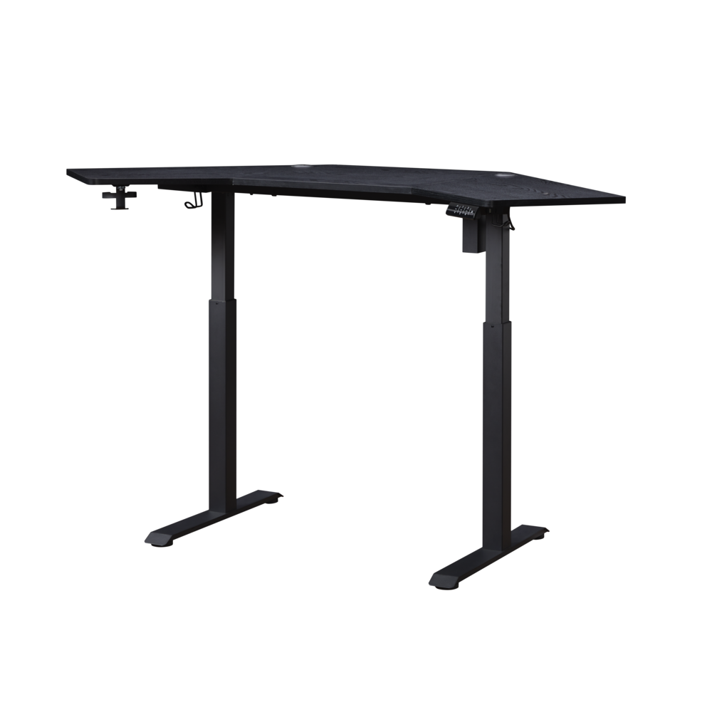K314 Corner Electric Height Adjustable Standing Desk, Black. Picture 5