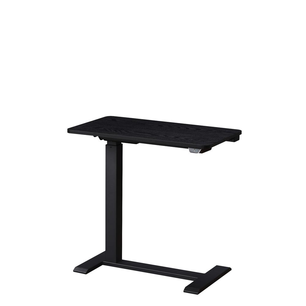Electric Height Adjustable Soft Side End Table, Black. Picture 1