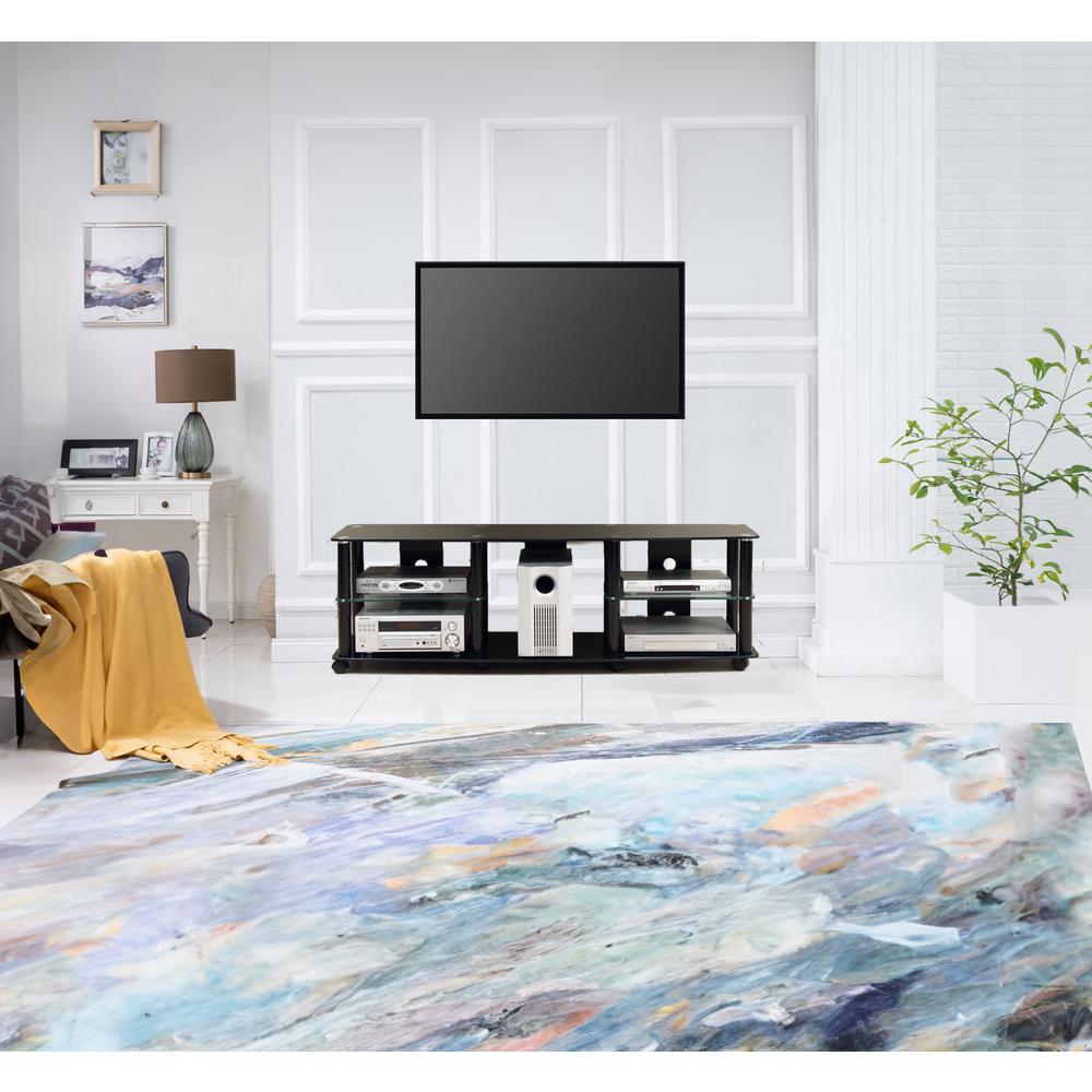 TV Stand with 5 Audio Video Component Shelves for up to 70″ LCD or LED TVs. Picture 4
