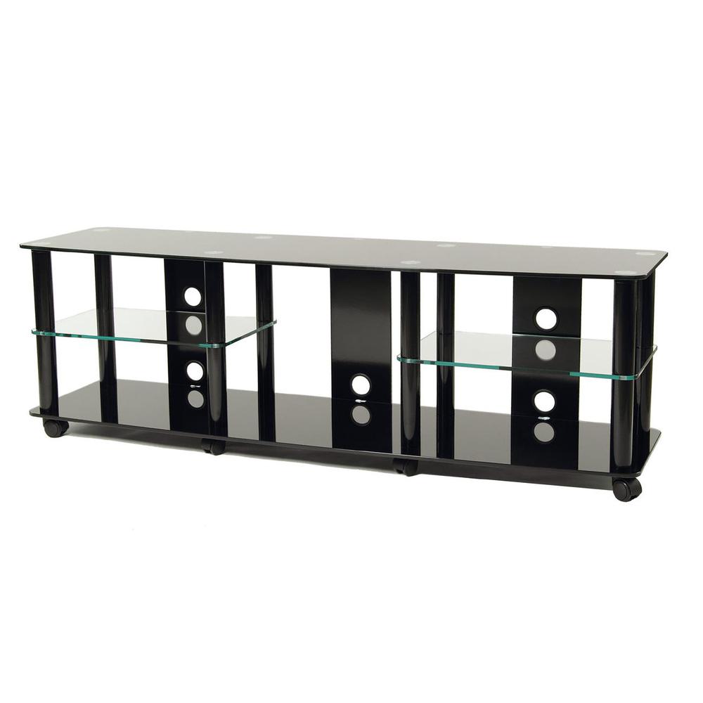TV Stand with 5 Audio Video Component Shelves for up to 70″ LCD or LED TVs. Picture 1