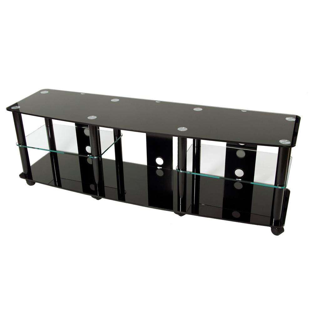 TV Stand with 5 Audio Video Component Shelves for up to 70″ LCD or LED TVs. Picture 2