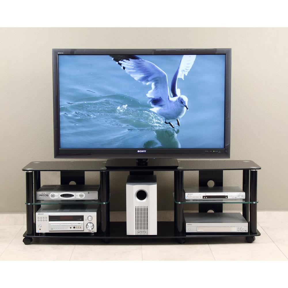 TV Stand with 5 Audio Video Component Shelves for up to 70″ LCD or LED TVs. Picture 5