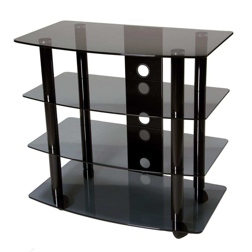 High boy Audio Video Component Stand/ TV Cart with 3 AV Shelves. Picture 3