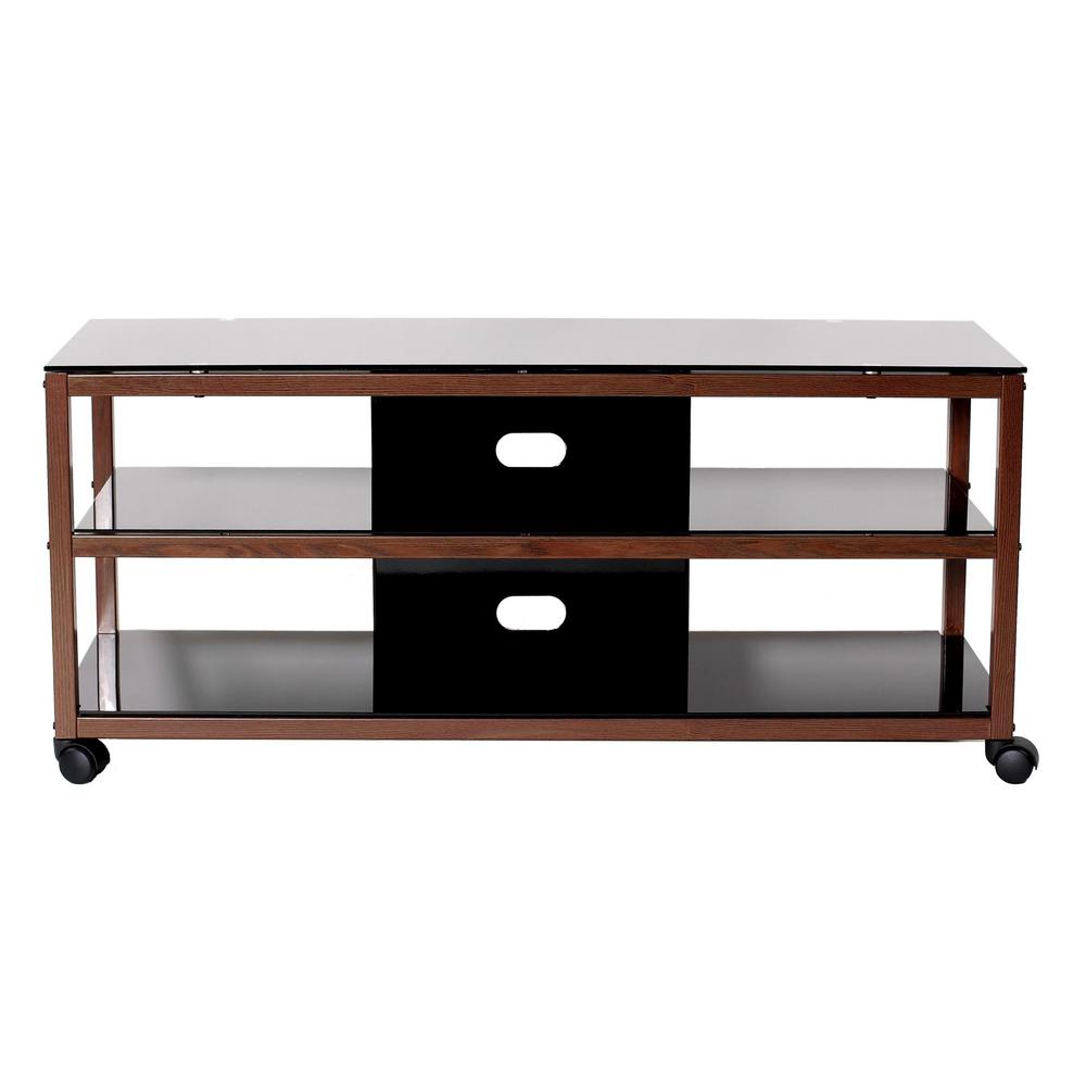 TV Stand / Cart with 2 AV Shelves for up to 55″ Flat Panel TVs. Picture 2
