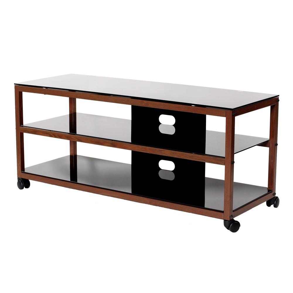 TV Stand / Cart with 2 AV Shelves for up to 55″ Flat Panel TVs. Picture 1