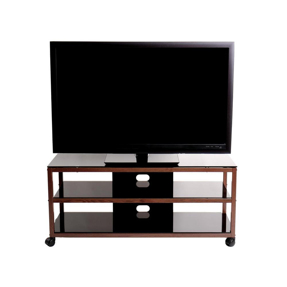 TV Stand / Cart with 2 AV Shelves for up to 55″ Flat Panel TVs. Picture 4