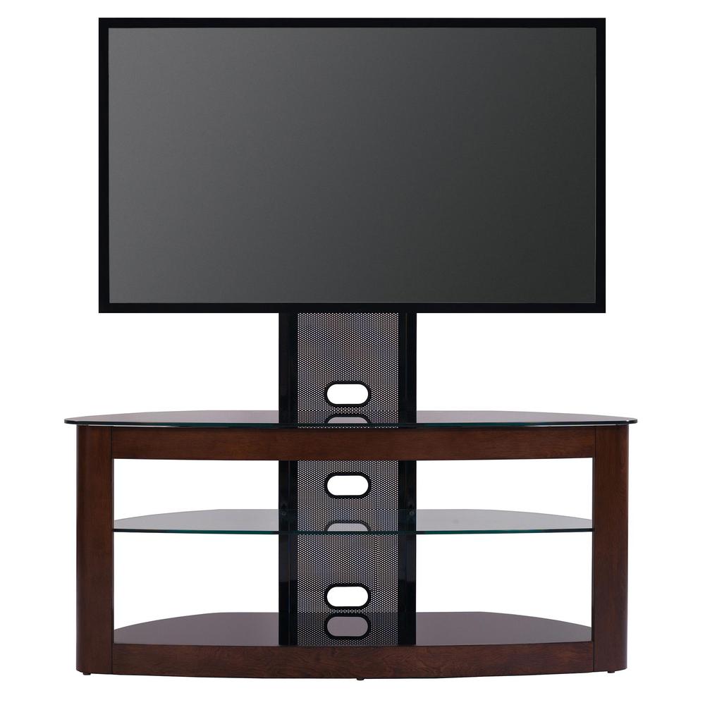 Cured wood TV stand with universal mounting system. Picture 4