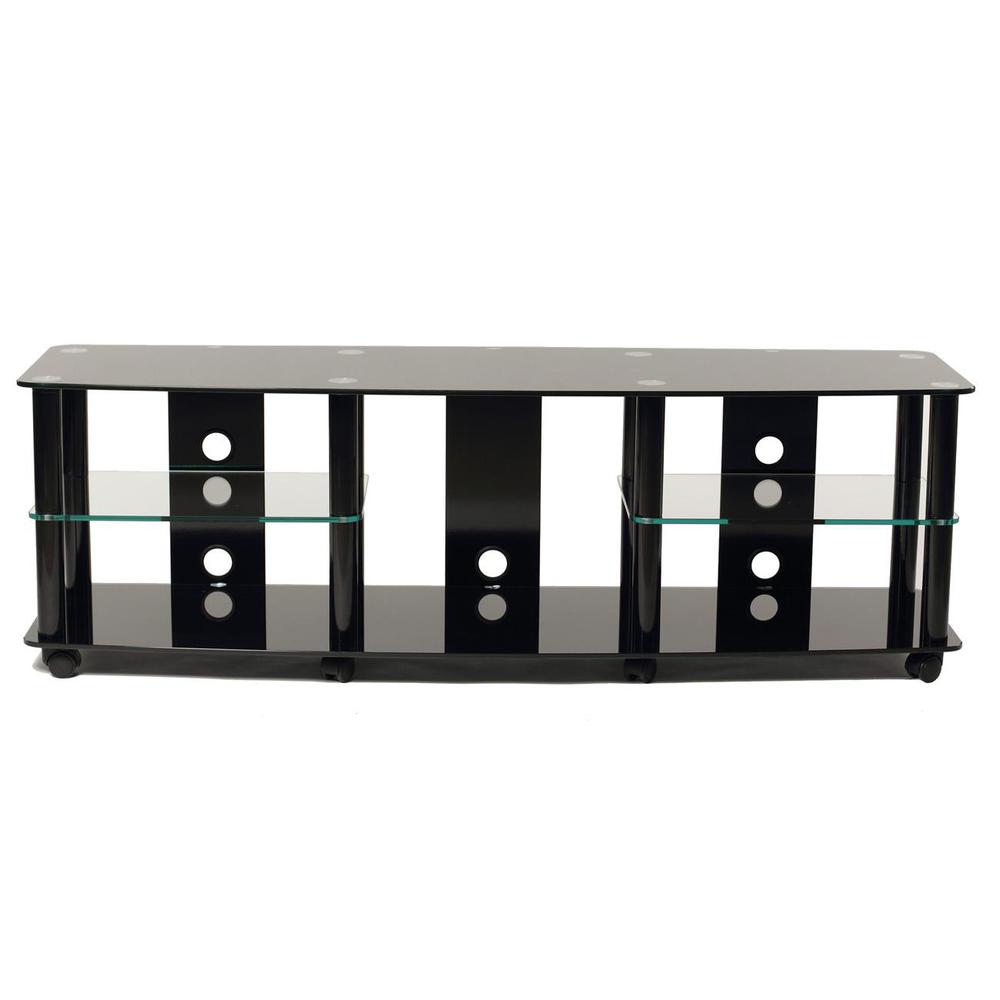 TV Stand with 5 Audio Video Component Shelves for up to 70″ LCD or LED TVs. Picture 3