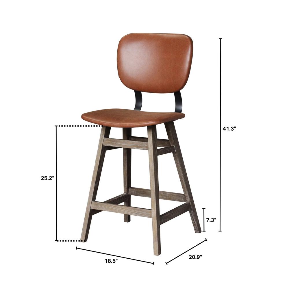 Fraser Counter Stool - Tan Brown. Picture 3