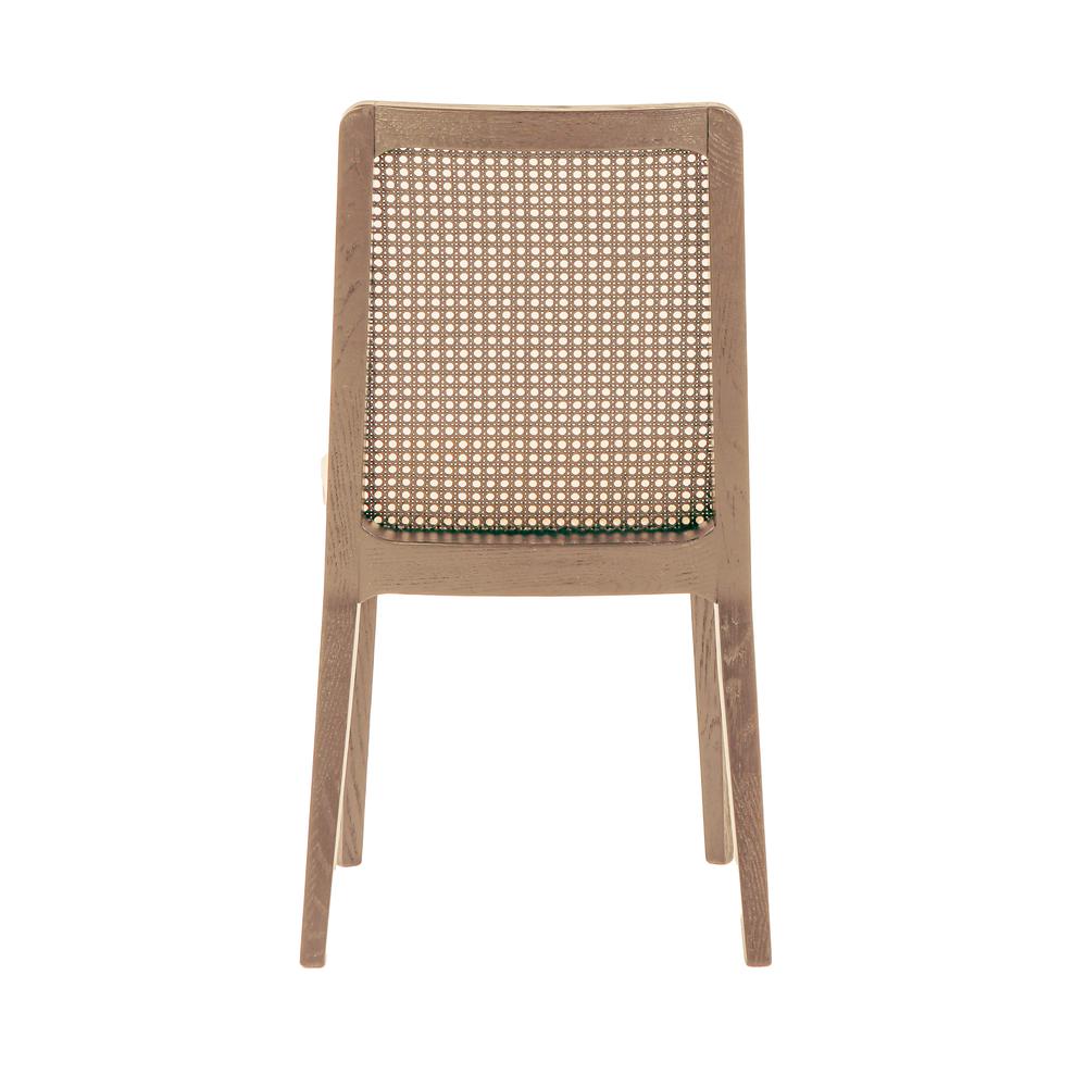 Cane Dining Chair - Oyster Linen/Natural Frame. Picture 9