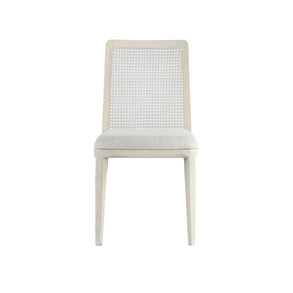 Cane Dining Chair - Beige/White Wash Frame. Picture 2