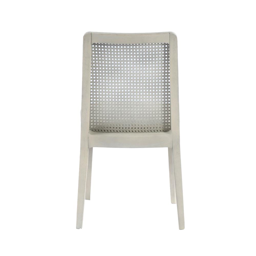 Cane Dining Chair - Beige/White Wash Frame. Picture 4