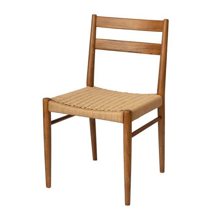 Jakarta Dining Chair - Walnut/Natural Woven Seat. Picture 1