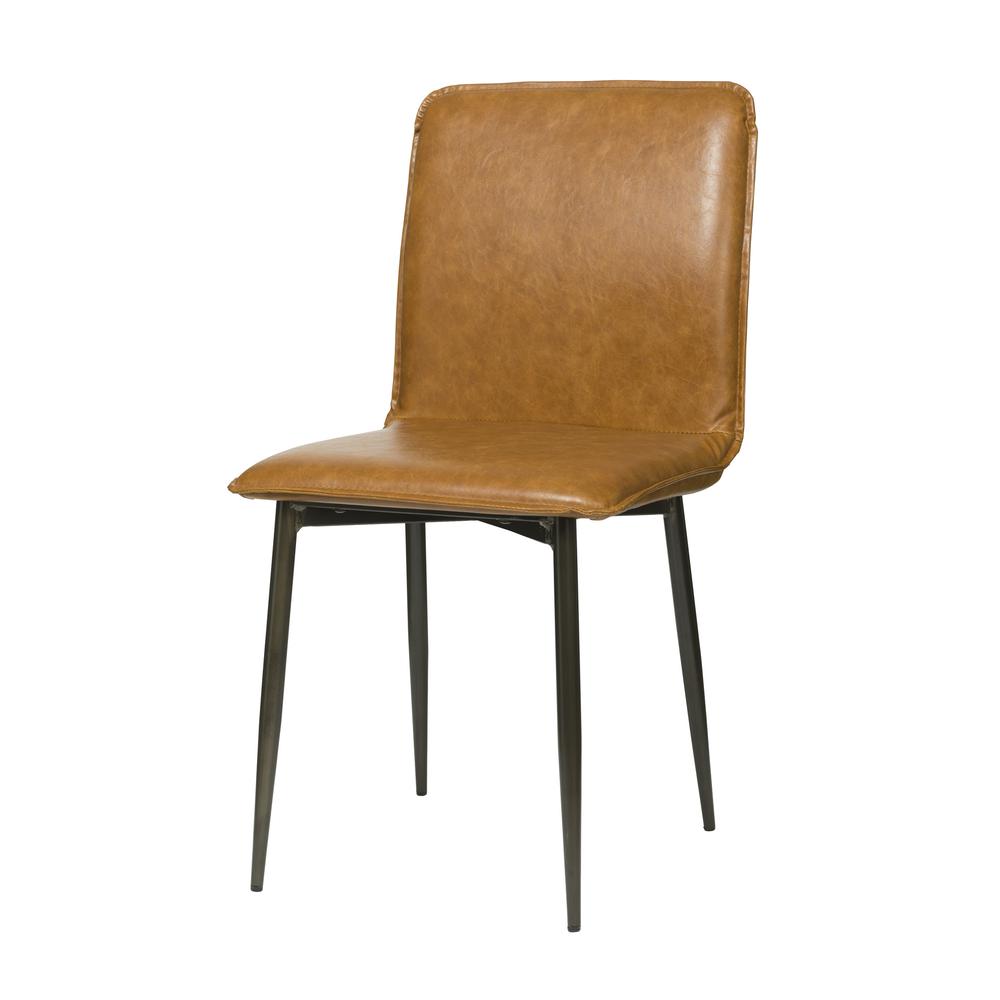 Luca Side Dining Chair - Tan Brown. Picture 1