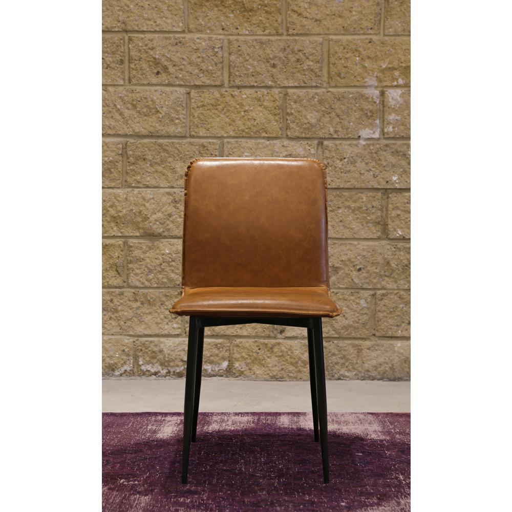 Luca Side Dining Chair - Tan Brown. Picture 4