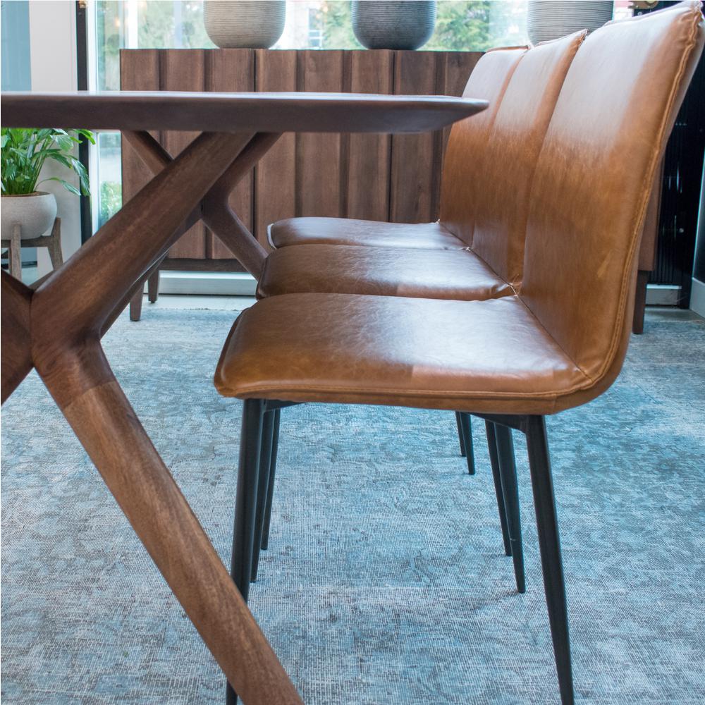 Luca Side Dining Chair - Tan Brown. Picture 6