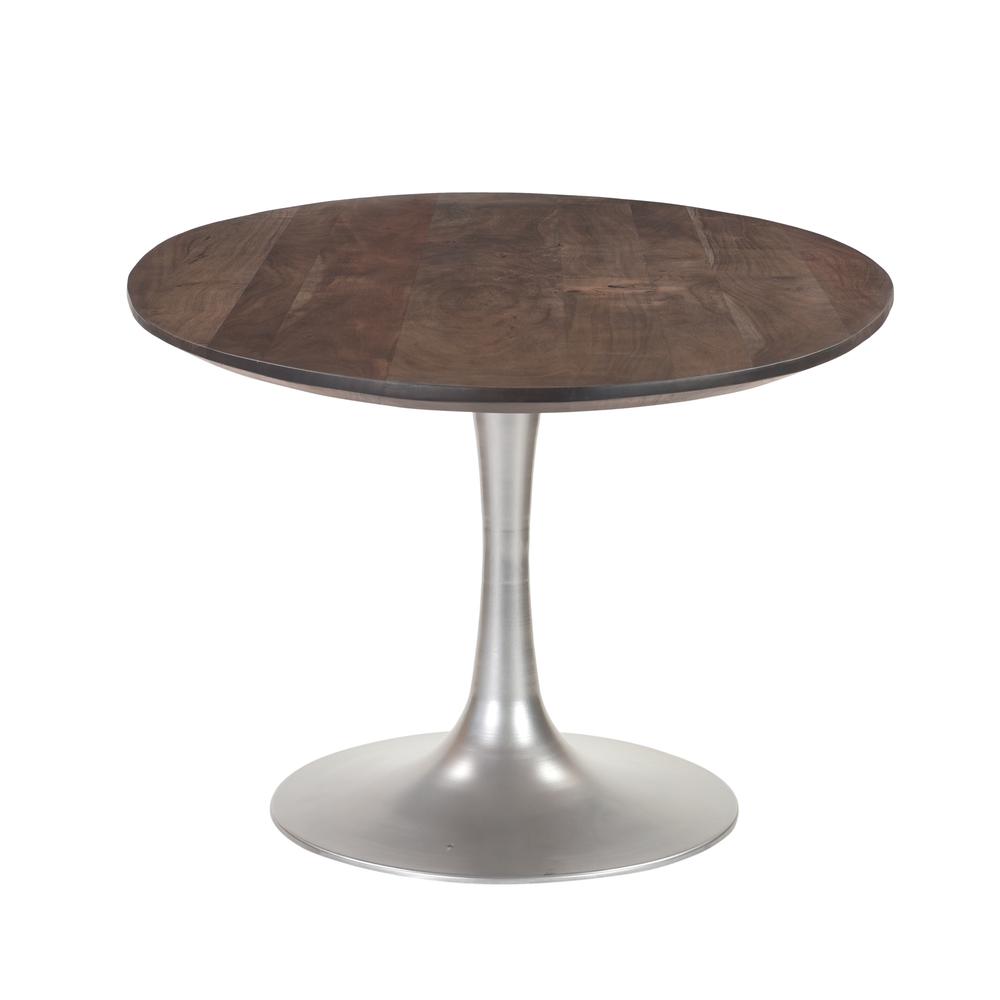 Aspen Oval Dining Table with Silver Base - Vinegar Matte. Picture 4