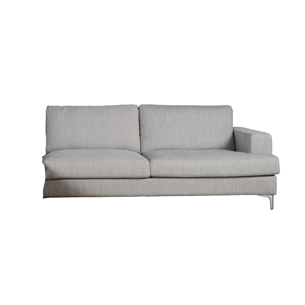 Feather Left Sectional Sofa - Dovetail Linen. Picture 6