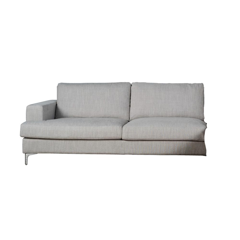 Feather Right Sectional Sofa - Dovetail Linen. Picture 3