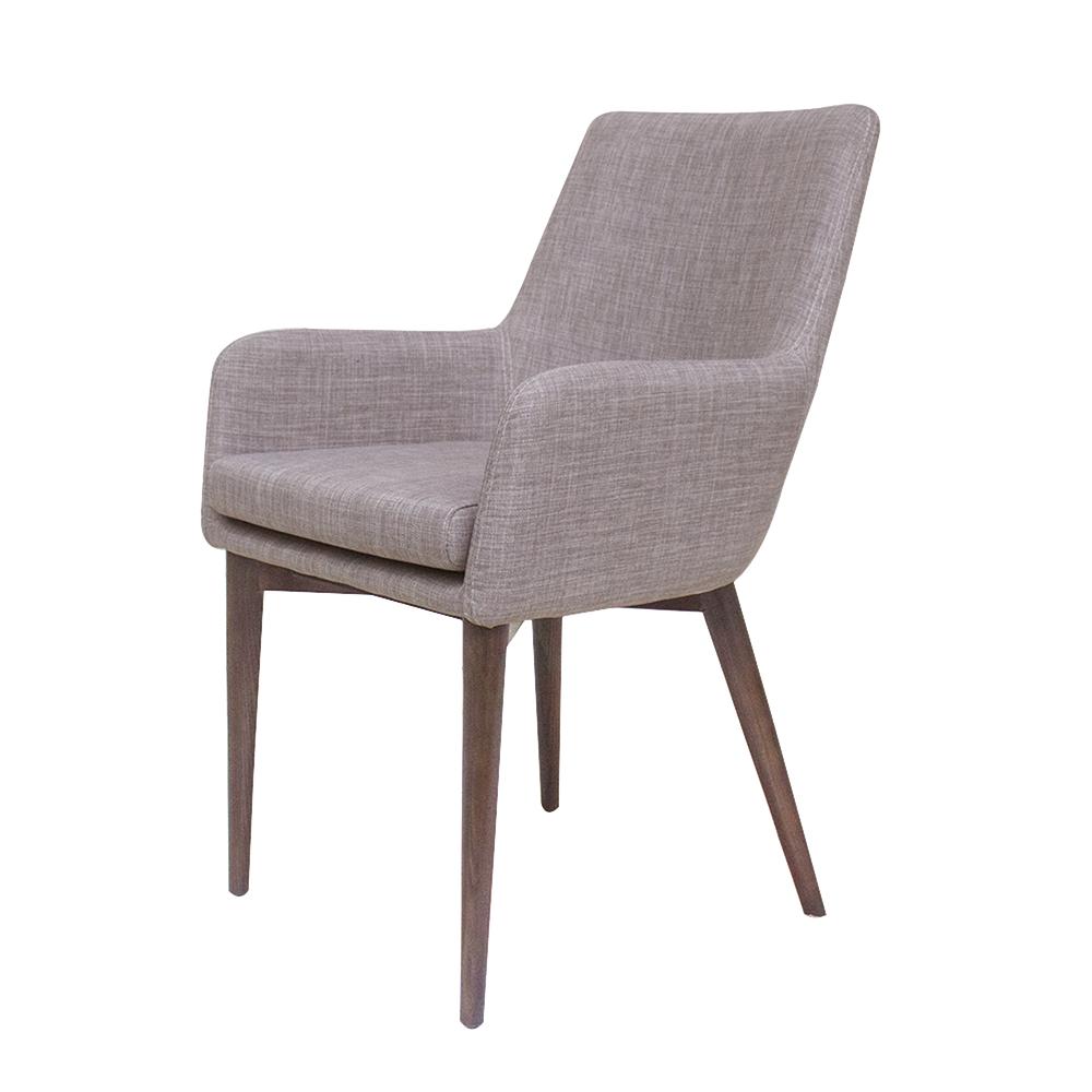 Fritz Arm Dining Chair - Light Grey. Picture 1