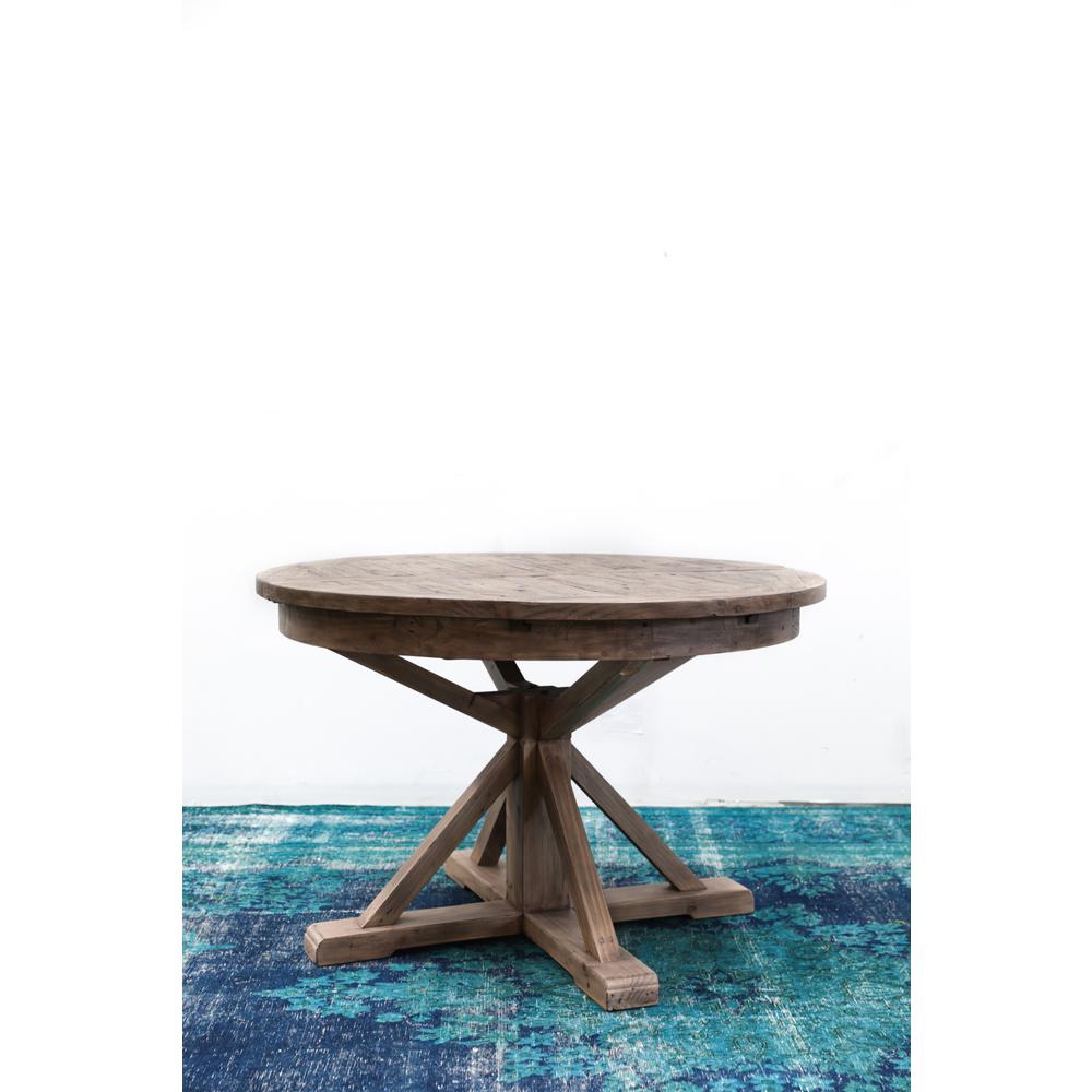 Irish Coast Round 47/63" Extension Dining Table - Rustic Sundried. Picture 3