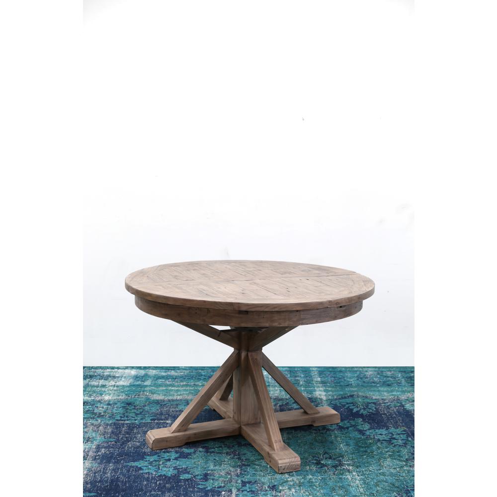 Irish Coast Round 47/63" Extension Dining Table - Rustic Sundried. Picture 4