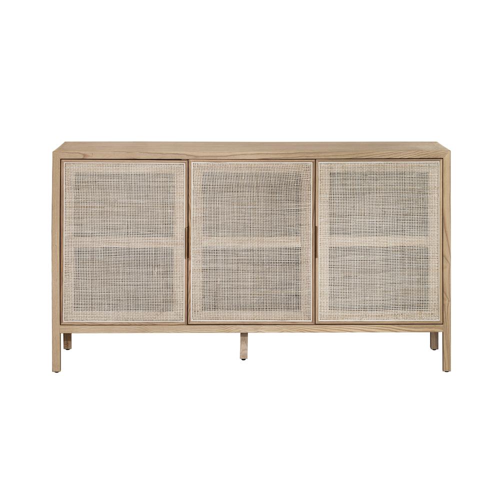 Rattan 3 Door Sideboard - Natural. Picture 3