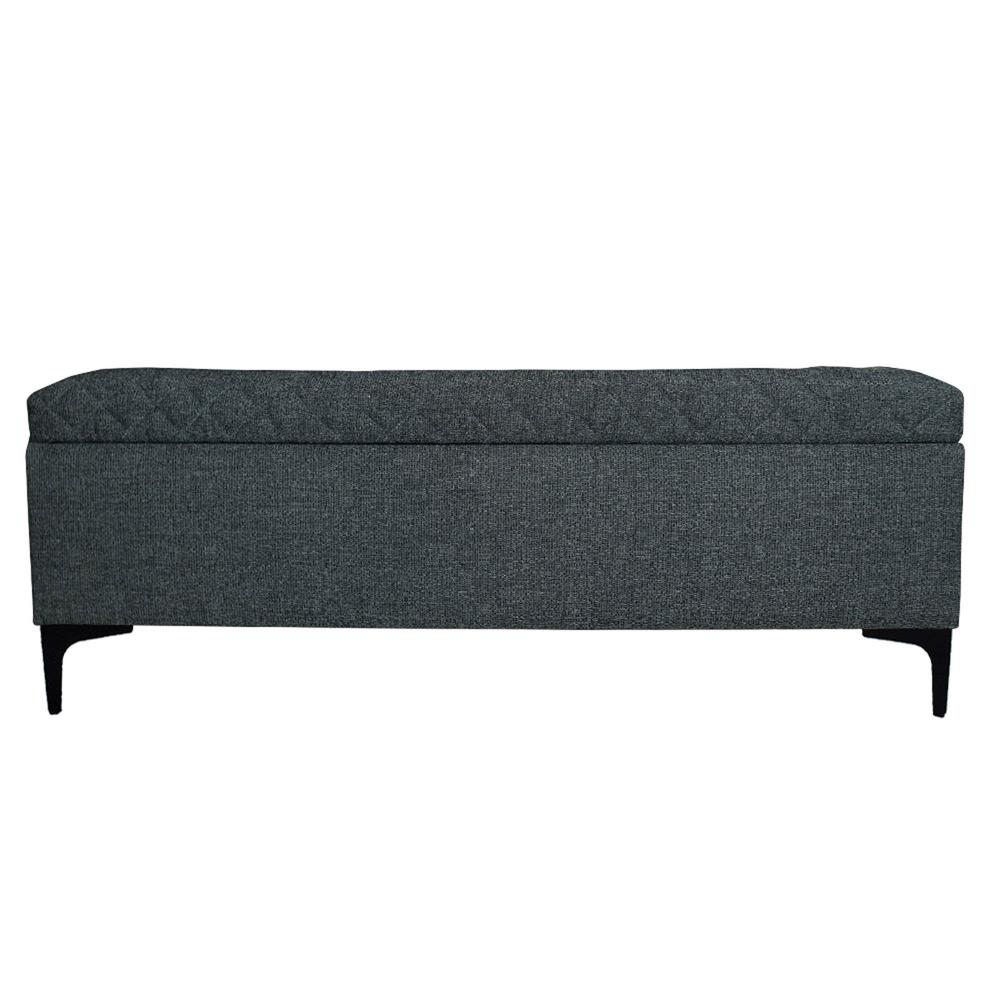 Reece Storage Bench - Charcoal Grey. Picture 1