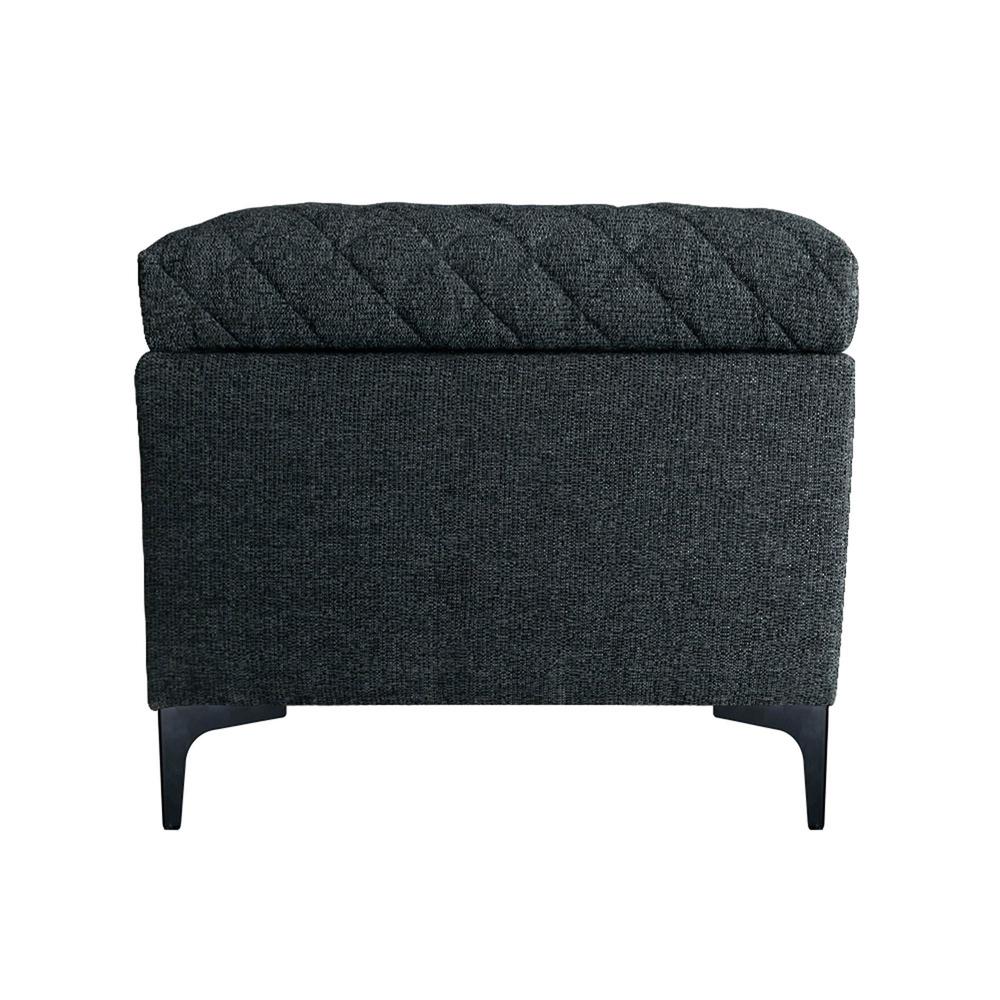 Reece Storage Bench - Charcoal Grey. Picture 2