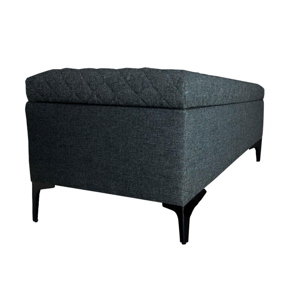 Reece Storage Bench - Charcoal Grey. Picture 3